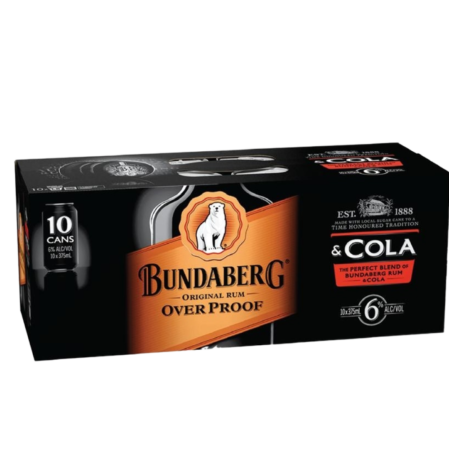 Bundy & Overproof Cola 6% 10pk 375ml