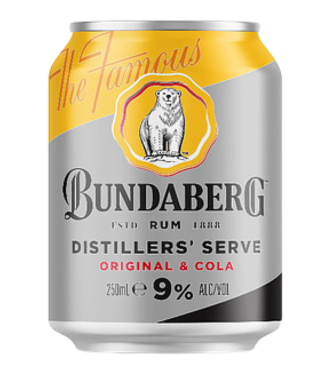 Bundaberg & Cola 9% Can 250ml