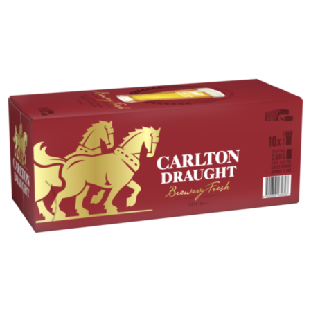 Carlton Draught Can 10pk 375ml
