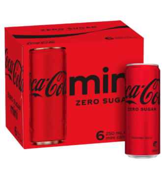 Coca Cola Mini Zero Sugar Can 6 250 Ml