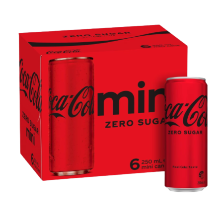 Coca Cola Mini Zero Sugar Can 6 250 Ml